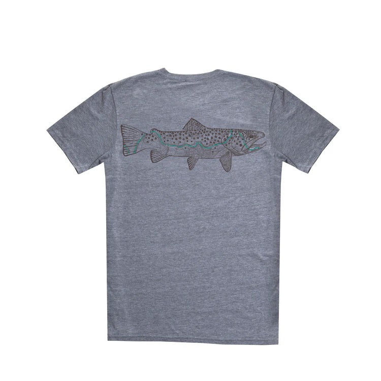 Topo Trout T-Shirt- Granite