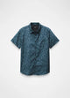 Lost Sol Printed Short Sleeve Shirt- Grey Blue Cracked Earth