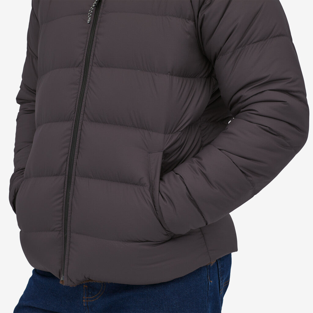 Reversible Silent Down Fleece Jacket- Forge Grey