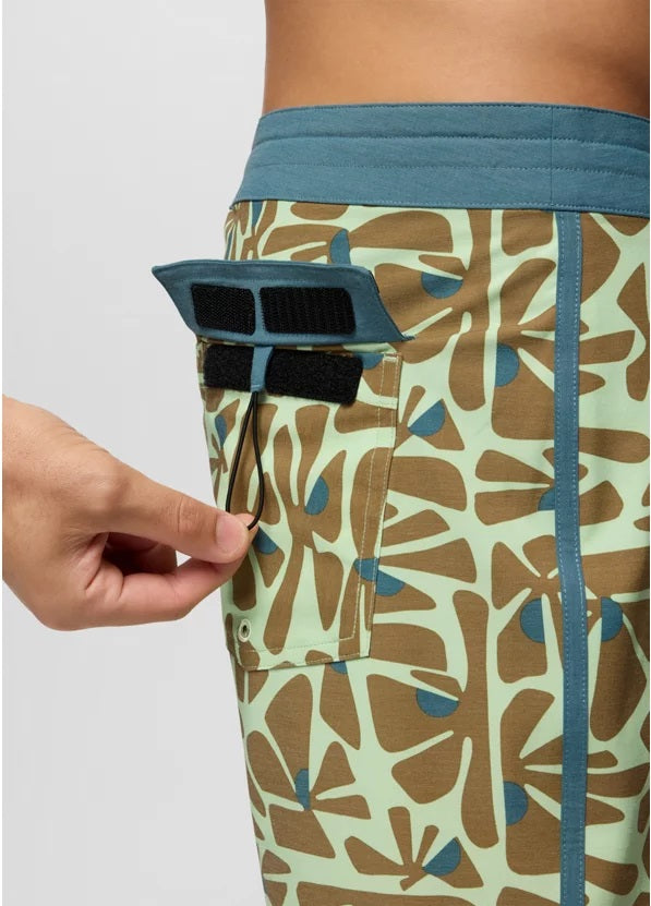 Prana Vintage Boardshort- Bio Mint Retro Bloom