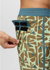 Prana Vintage Boardshort- Bio Mint Retro Bloom