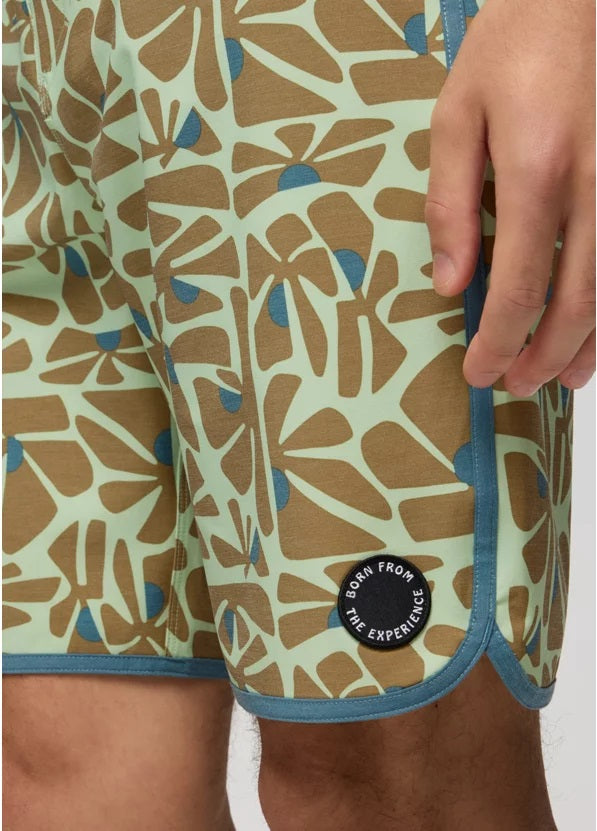 Prana Vintage Boardshort- Bio Mint Retro Bloom