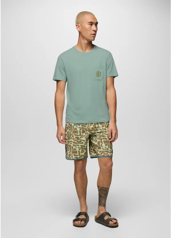 Prana Vintage Boardshort- Bio Mint Retro Bloom