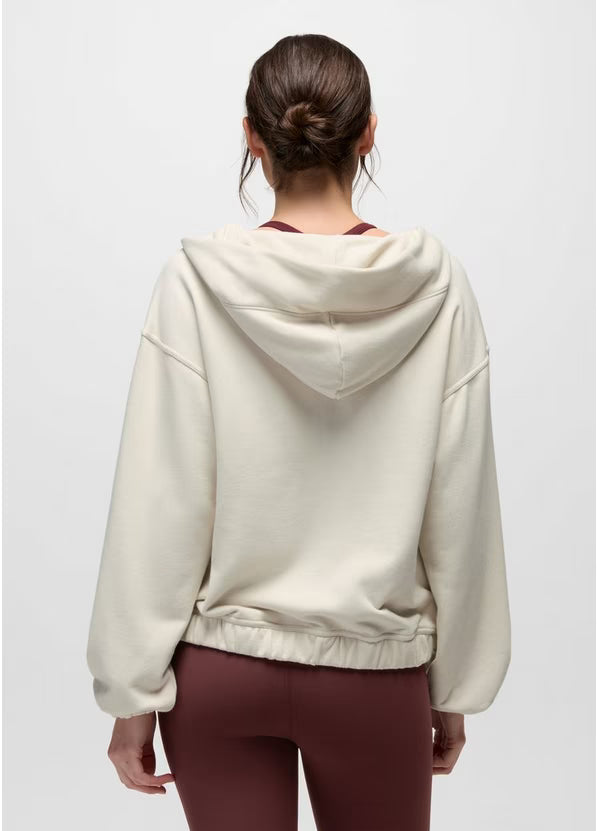 Women's Dream Terry V-Neck Hoodie - Beach Pebble