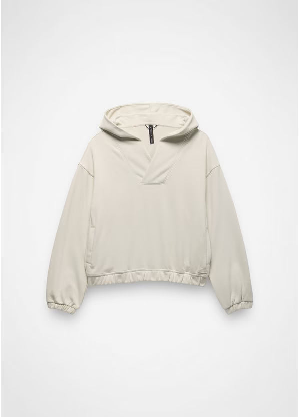 Women's Dream Terry V-Neck Hoodie - Beach Pebble