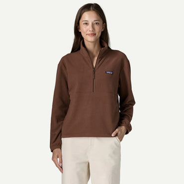 Women's Micro D 1/2 Zip Pullover - Berm Brown
