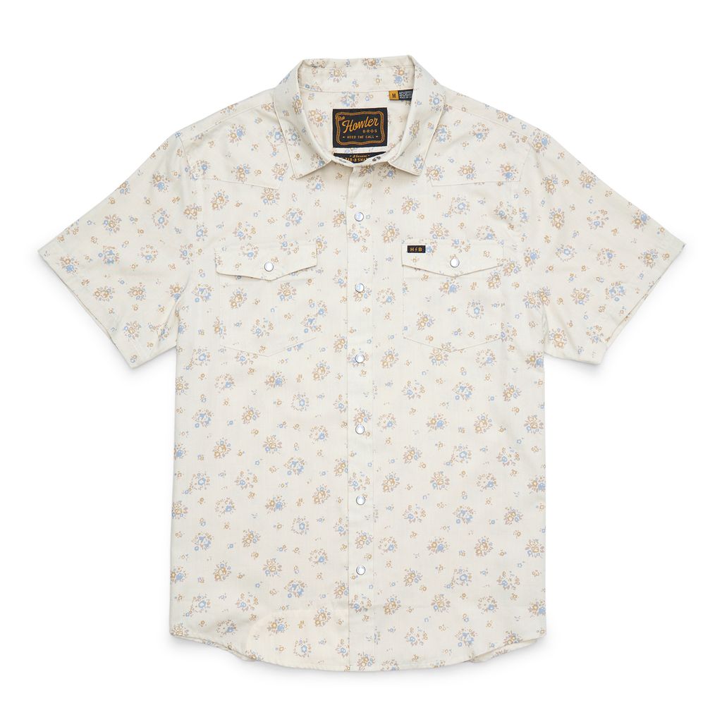 H Bar B Snapshirt- Bouquets Beige