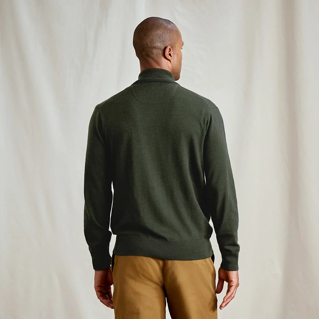 Merino Quarter Zip Sweater 2.0- Ivy