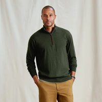 Merino Quarter Zip Sweater 2.0- Ivy