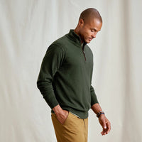 Merino Quarter Zip Sweater 2.0- Ivy