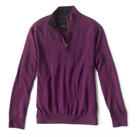 Merino Quarter Zip Sweater 2.0- Raisin