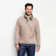 Quilted Snap Sweatshirt- Natural Heather