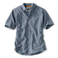 Tech Chambray Short Sleeve Work Shirt- Blue Chambray