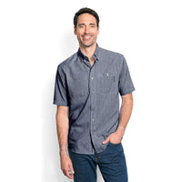 Tech Chambray Short Sleeve Work Shirt- Blue Chambray