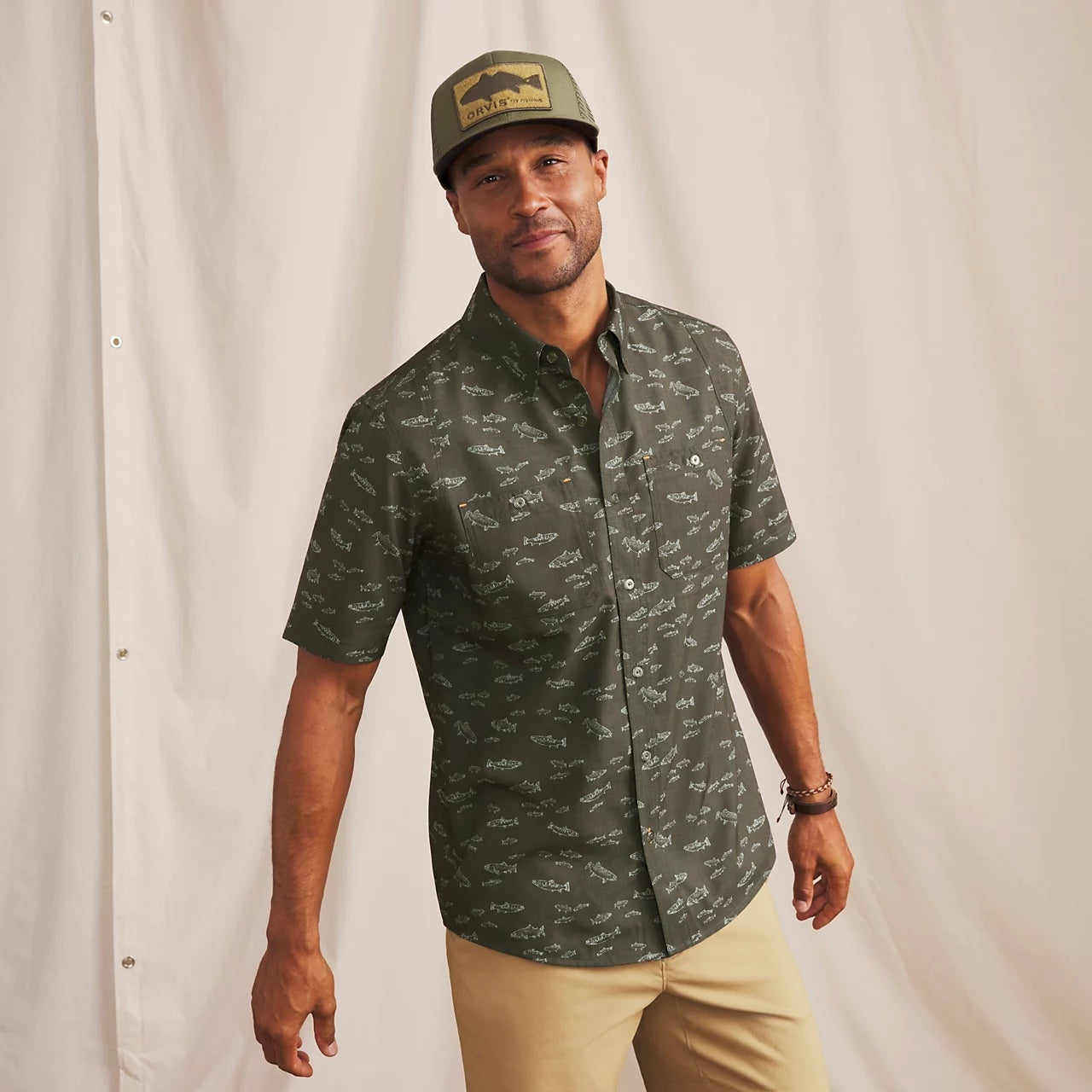 Tech Chambray Work Shirt- Rosemary Freshwater Print