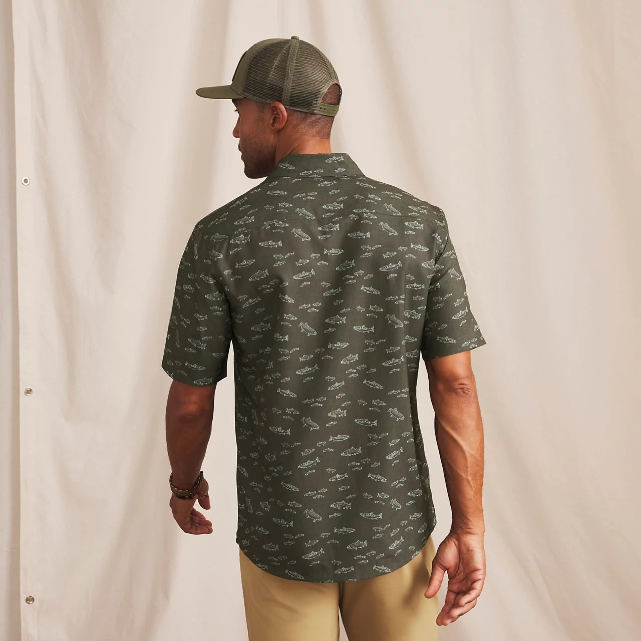 Tech Chambray Work Shirt- Rosemary Freshwater Print