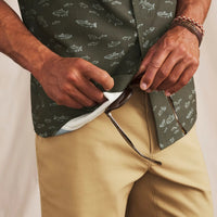 Tech Chambray Work Shirt- Rosemary Freshwater Print