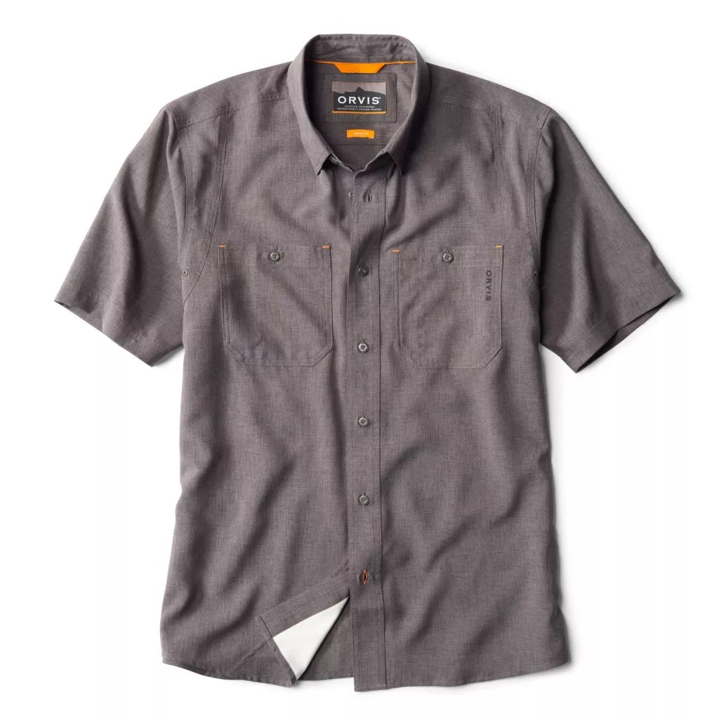 Tech Chambray Short Sleeve Work Shirt - Dark Charcoal