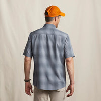 Tech Chambray Short Sleeve Work Shirt- Blue Haze / True Navy Plaid