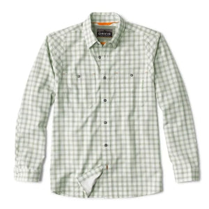 Tech Chambray Plaid Long Sleeve Shirt- Mojito