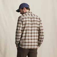 Flat Creek Tech Flannel- Mushroom/Ember Plaid