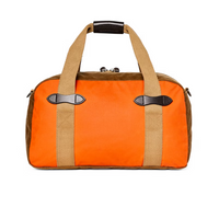 Tin Cloth Small Duffle Bag - Dark Tan/Flame