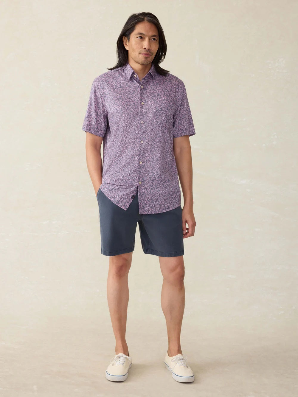 Movement Monterrey Short Sleeve Shirt- Lavander Sky Canopy