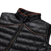 Maverick Leather Vest- Cannon Black