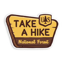 Take A Hike National Forest Vinyl Sticker