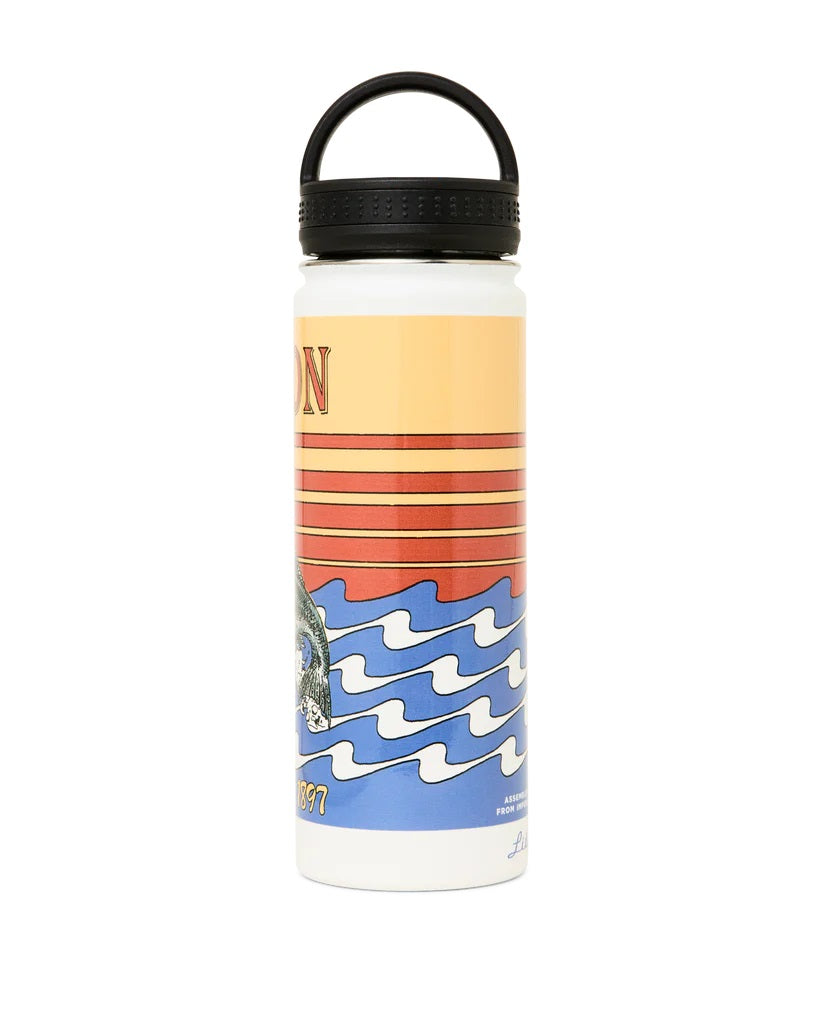 Metal Water Bottle- White/Dusk Fish