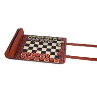 Pendleton Chess & Checkers Set -Red/Black Check