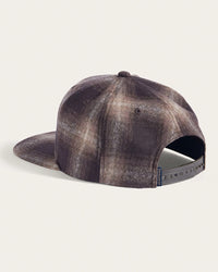 Plaid Flat Brim Hat- Brown Mix Ombre
