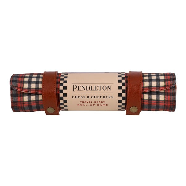 Pendleton Chess & Checkers Set -Red/Black Check