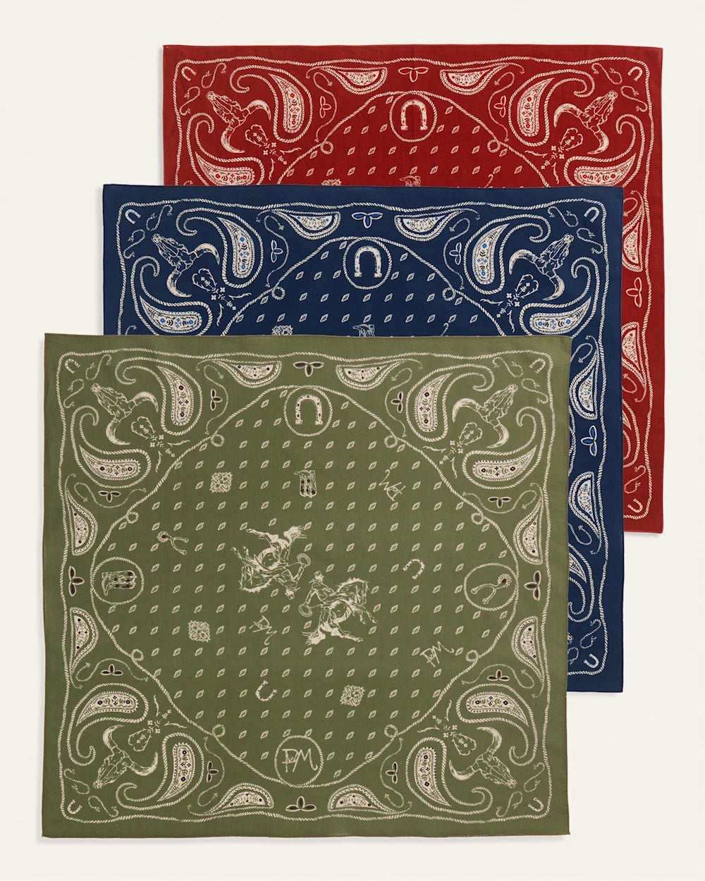 Bandanas 3pk- Western Lasso