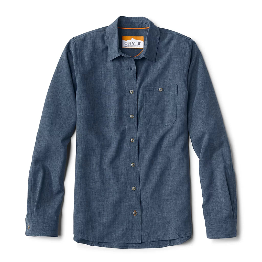 Tech Chambray Long Sleeve Work Shirt