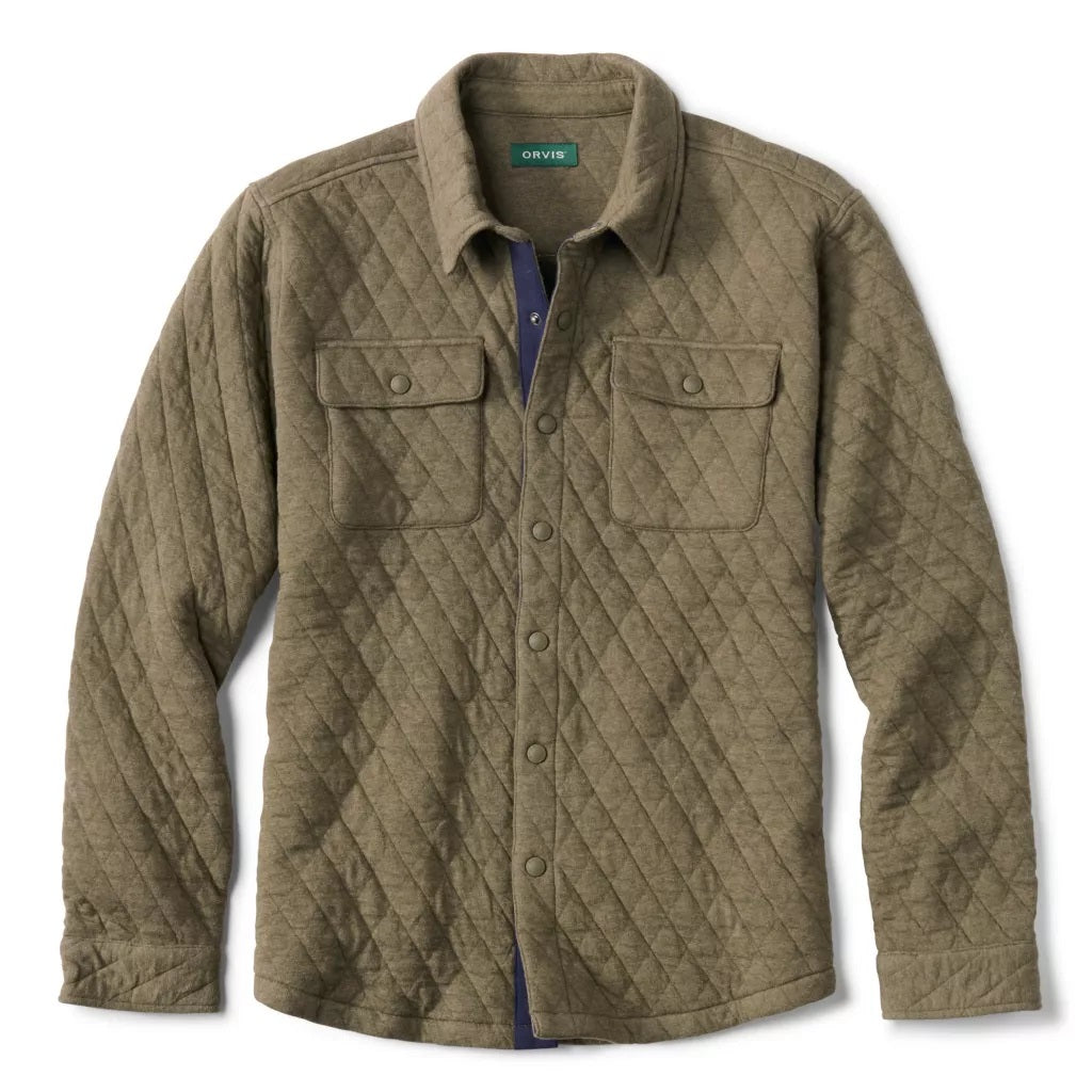 Quilted Outdoor Shirt Jacket - Tarragon