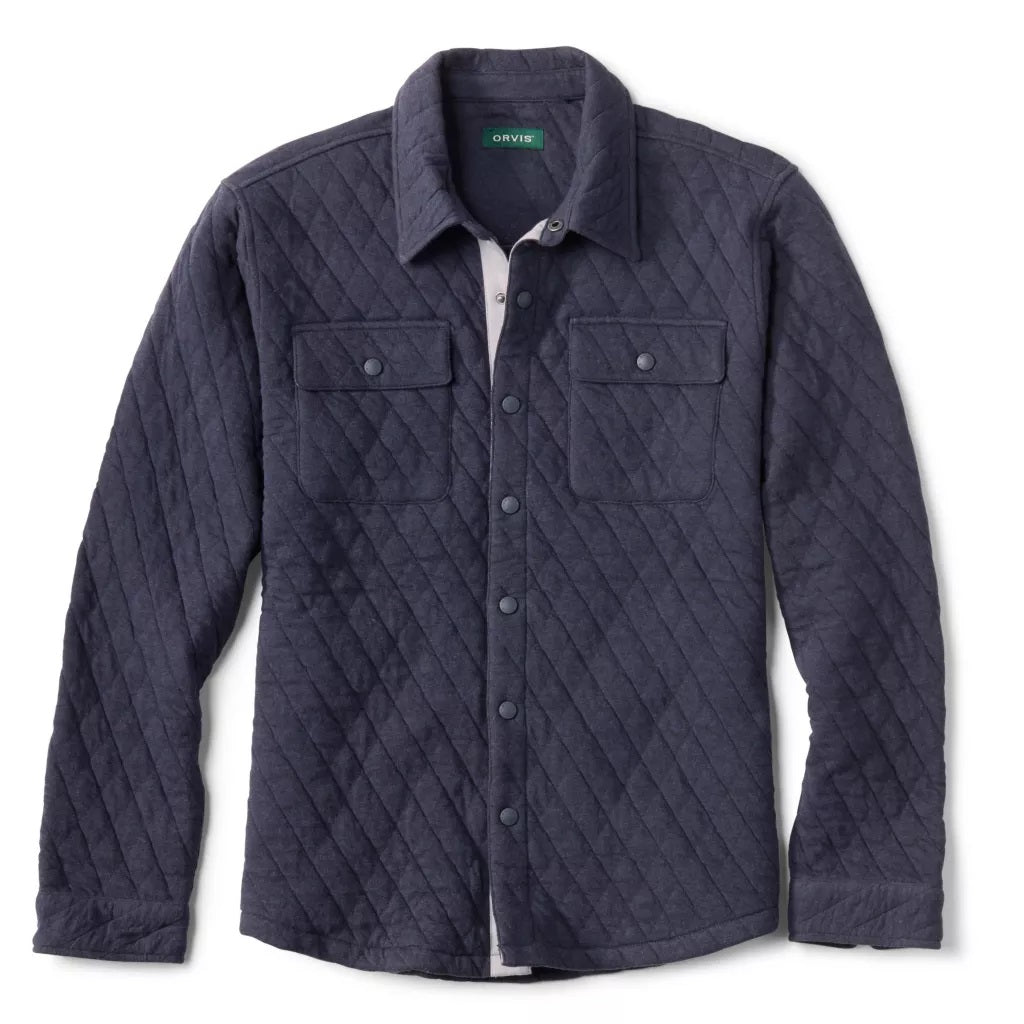 Quilted Outdoor Shirt Jacket - True Navy