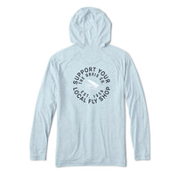 DriCast Graphic Hoodie- Mineral Blue Heather