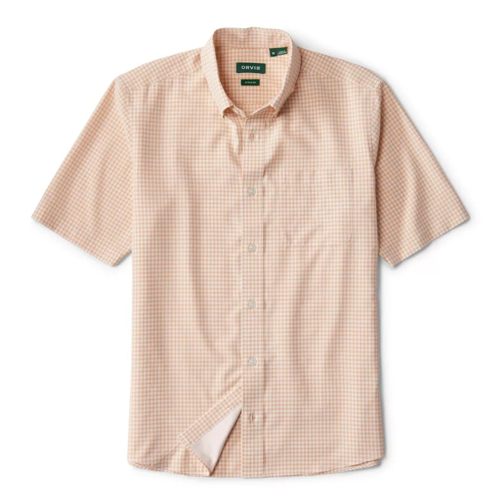 Out-Of-Office Comfort Stretch Short-Sleeve Shirt- Pilsner/Snow