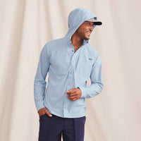 PRO Sun Stretch Hoodie- Coastal Blue