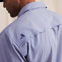 Open Air Caster Short Sleeve Shirt- Ultramarine/White