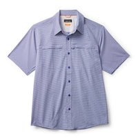 Open Air Caster Short Sleeve Shirt- Ultramarine/White