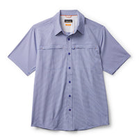 Open Air Caster Short Sleeve Shirt- Ultramarine/White