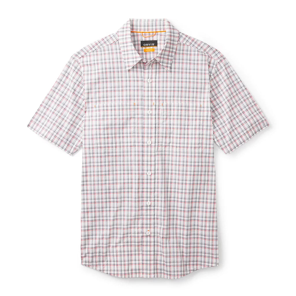 River Guide Short Sleeve Shirt- Buoy Red Tattersal