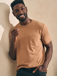 Sun Washed Pocket Tee - Walnut