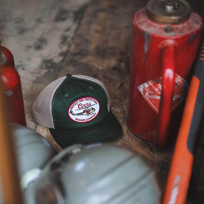 Seager X Coors Banquet Helo Trucker Snapback- Green
