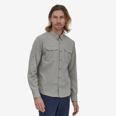 Self Guided Long Sleeve Hike Shirt- Salt Grey