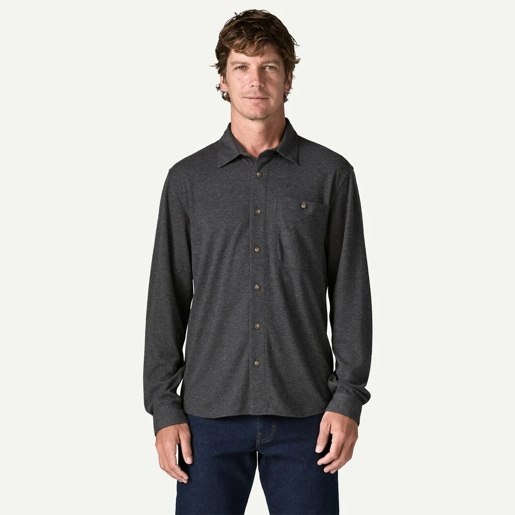 Stretch Fjord Flannel Shirt- Whole Knit/Forge Grey