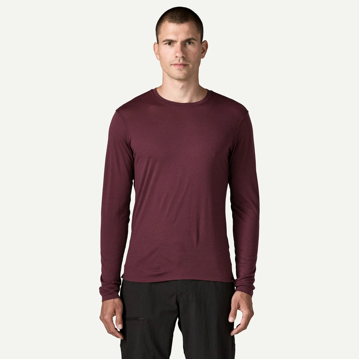 Capilene Cool Long-Sleeve Merino Blend Shirt- Berry Fig