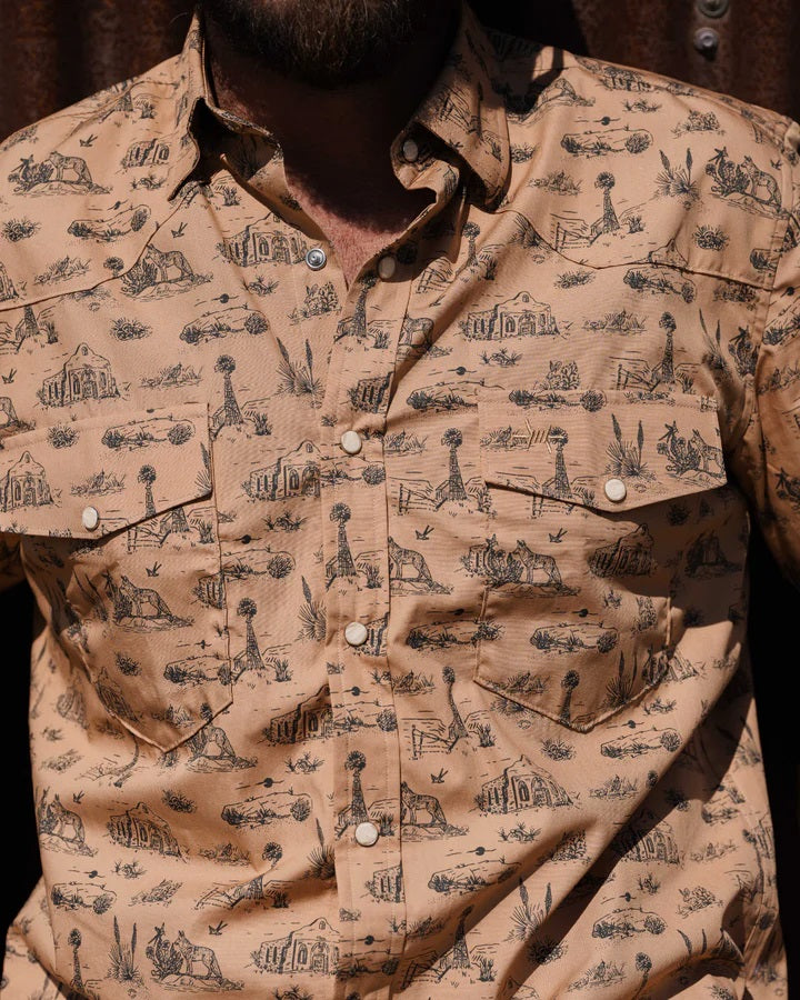 Signature Pearl Snap Shirt- West Texas Toile